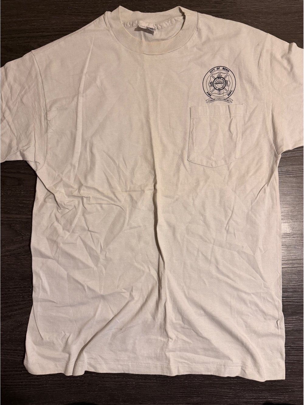 Vintage 90s Hanes Beefy-T City of Bend Fire Shirt L